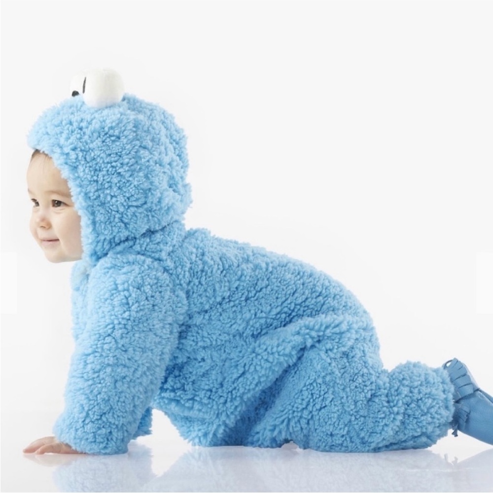 Blue Fuzzy Kids One Piece - Picture 3 of 8